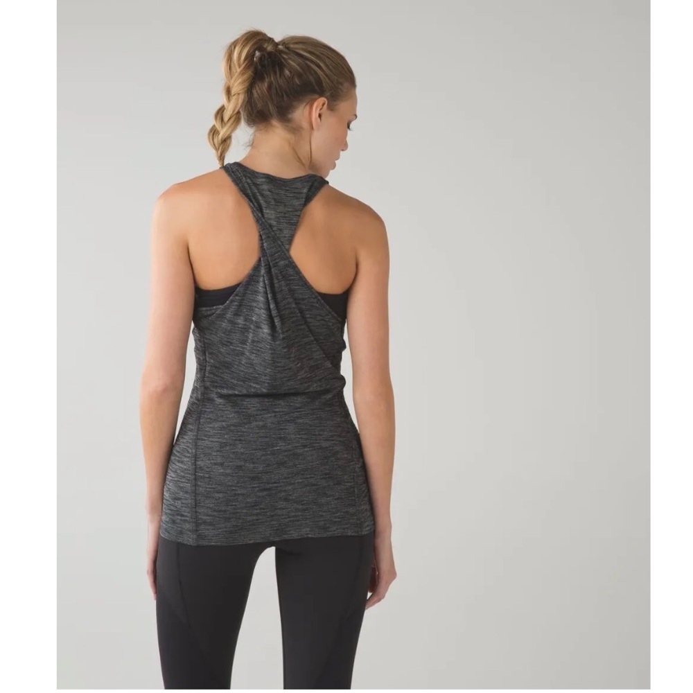 Women Lululemon Tank & Go Everywhere Tank Twist Back Gray D8